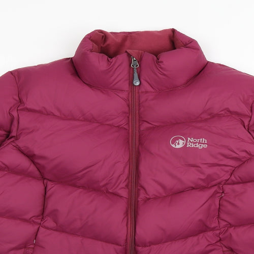 North Ridge Womens Purple   Puffer Jacket Coat Size 12