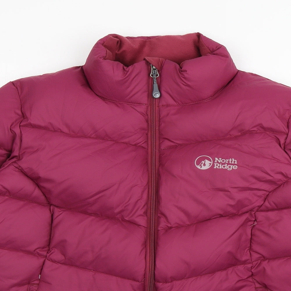 North Ridge Womens Purple   Puffer Jacket Coat Size 12