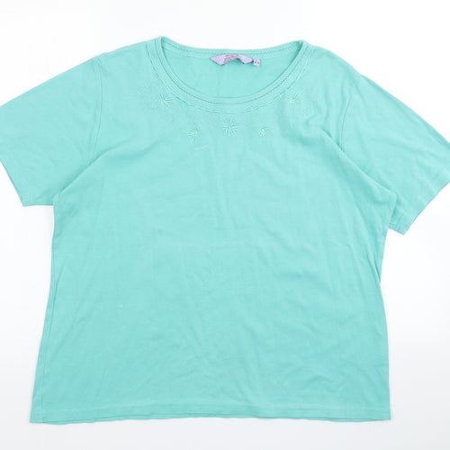 Honor Millburn Womens Blue   Basic T-Shirt Size L