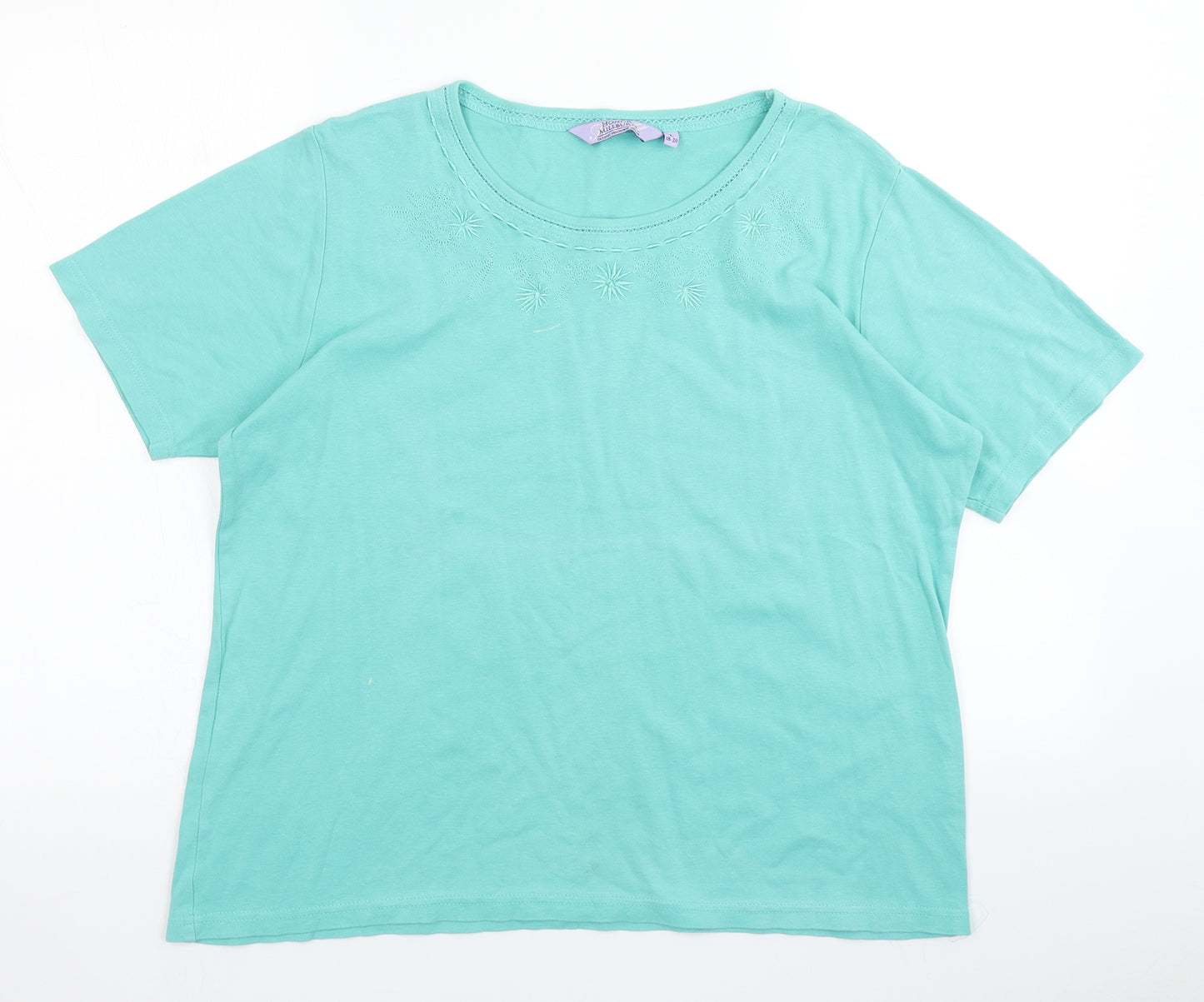 Honor Millburn Womens Blue   Basic T-Shirt Size L