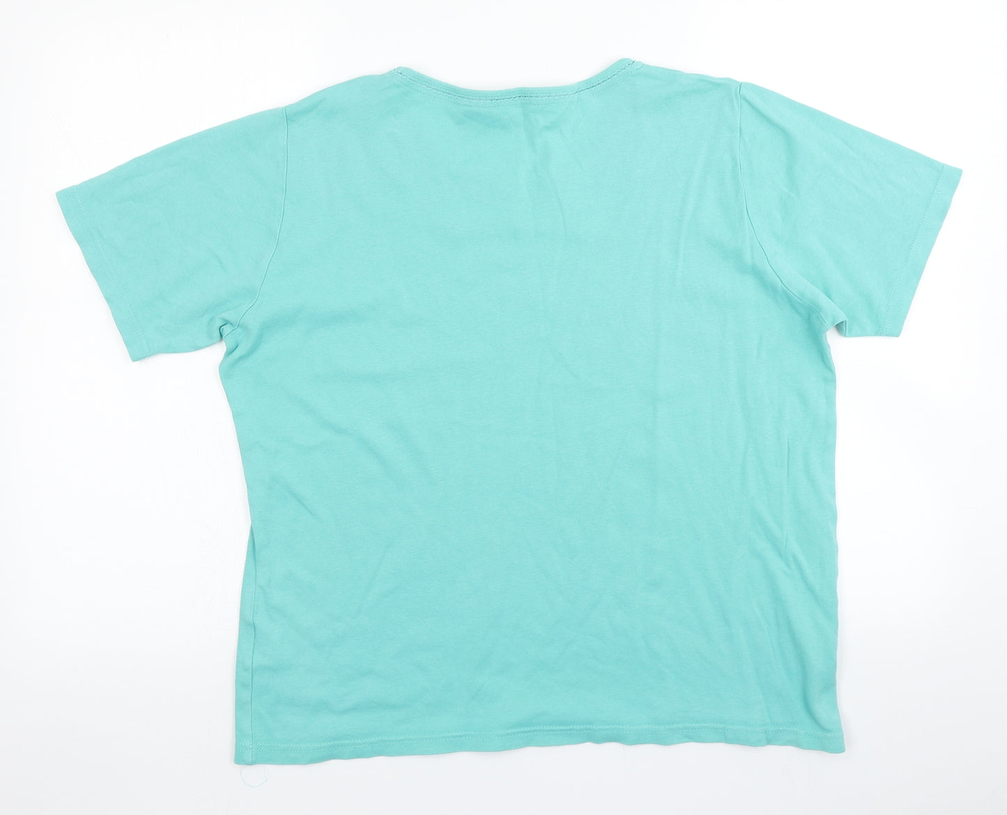 Honor Millburn Womens Blue   Basic T-Shirt Size L