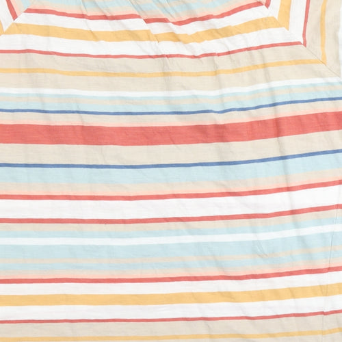 ISLE Womens Red Striped  Basic T-Shirt Size L