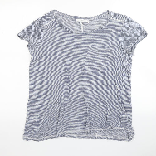 NEXT Womens Blue Striped  Basic T-Shirt Size 16