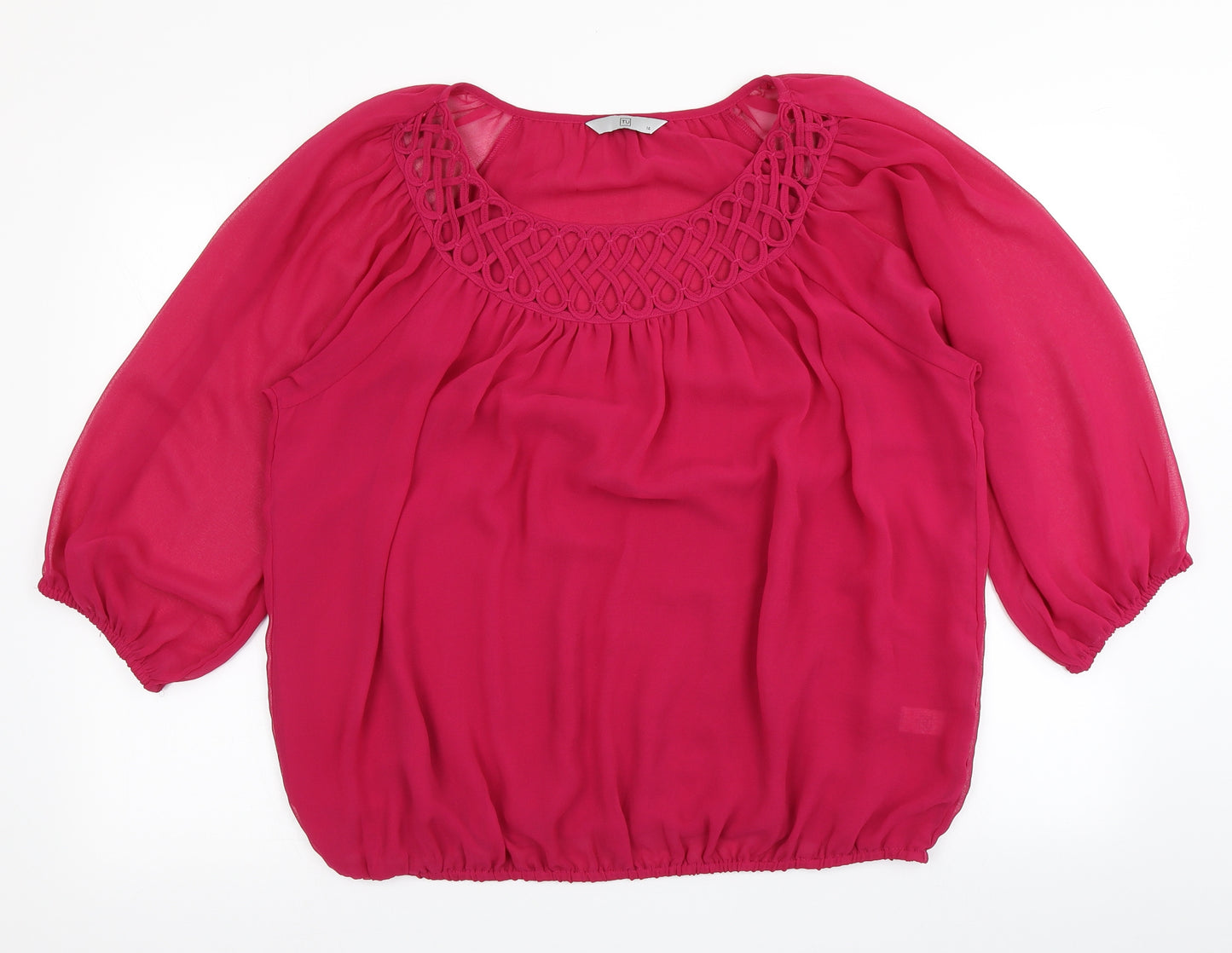 TU Womens Pink   Basic Blouse Size 14