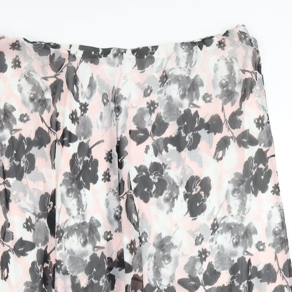 Nightingales Womens Pink Floral  Flare Skirt Size 26