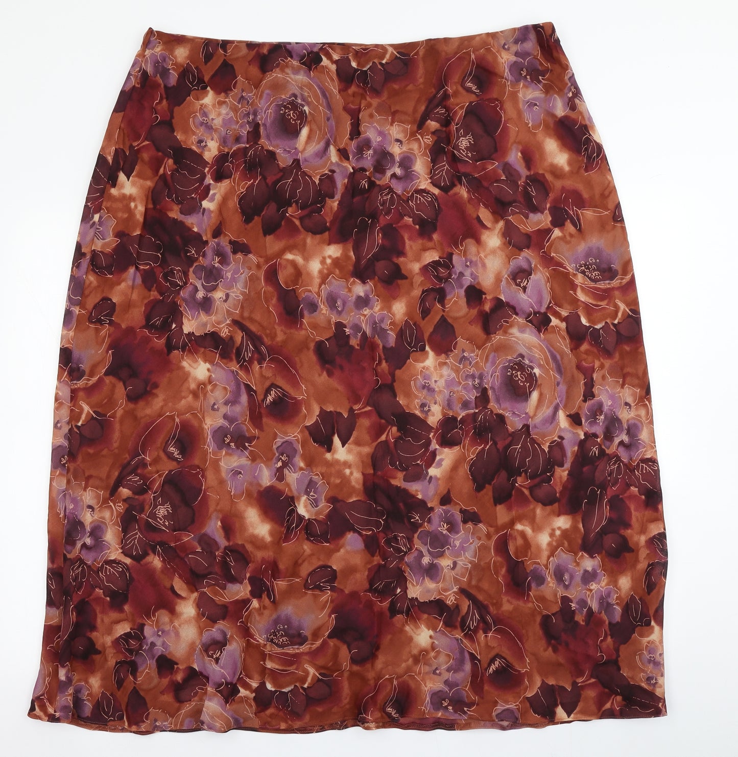 The Collection Womens Brown Floral  Flare Skirt Size 26