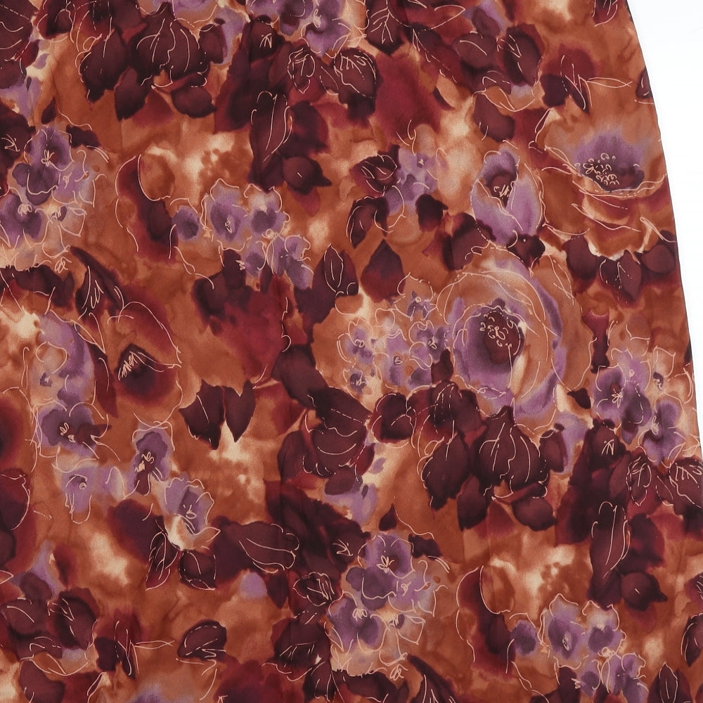 The Collection Womens Brown Floral  Flare Skirt Size 26
