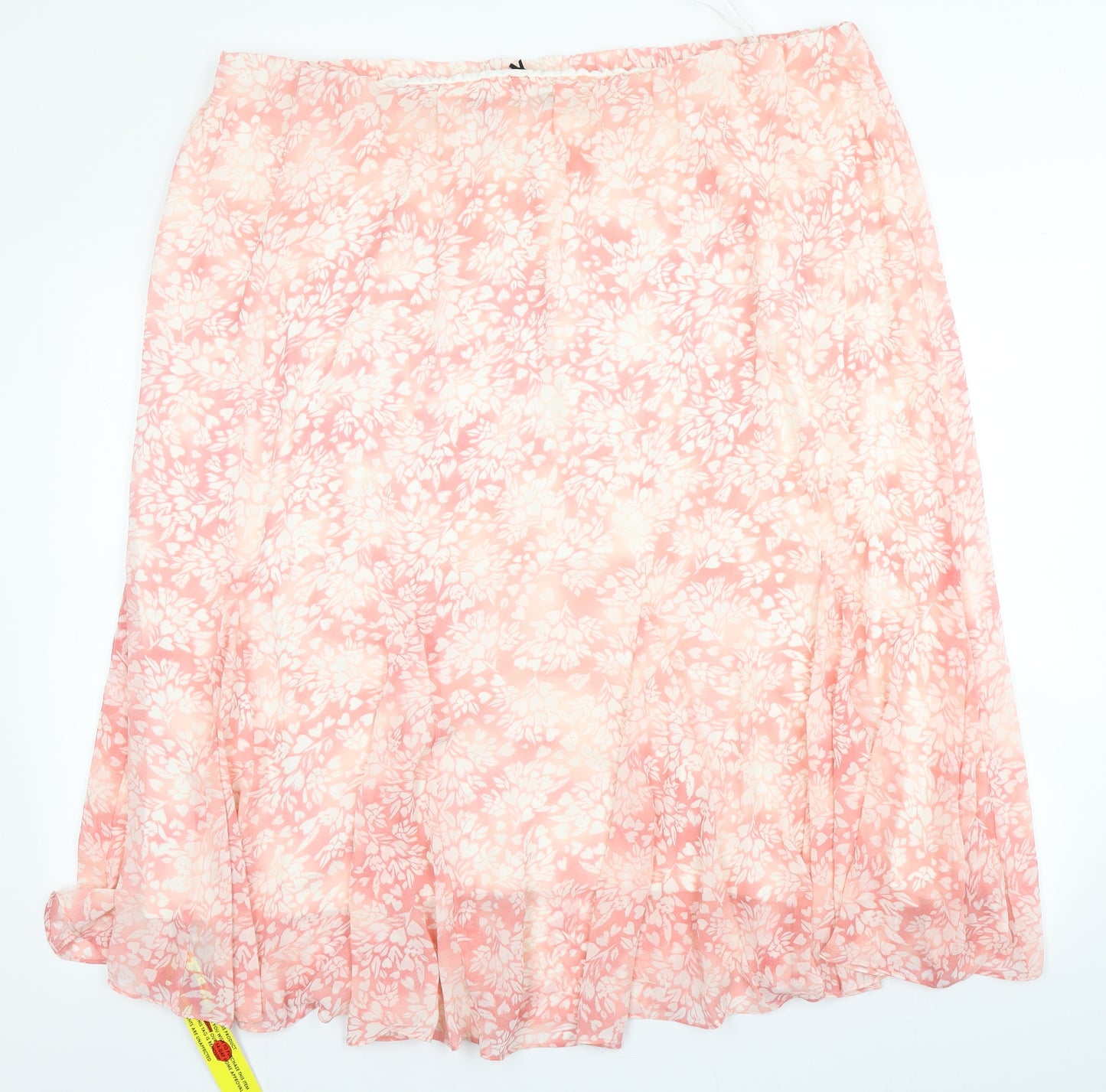 Nightingales Womens Pink Floral  Flare Skirt Size 26