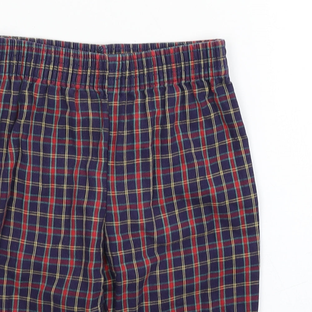 Childrens World Boys Blue Plaid  Capri Trousers Size 9-12 Months