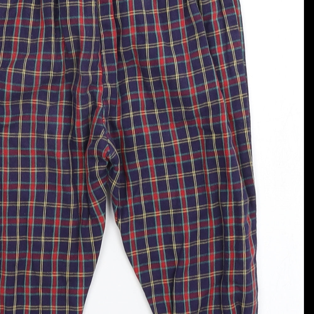 Childrens World Boys Blue Plaid  Capri Trousers Size 9-12 Months