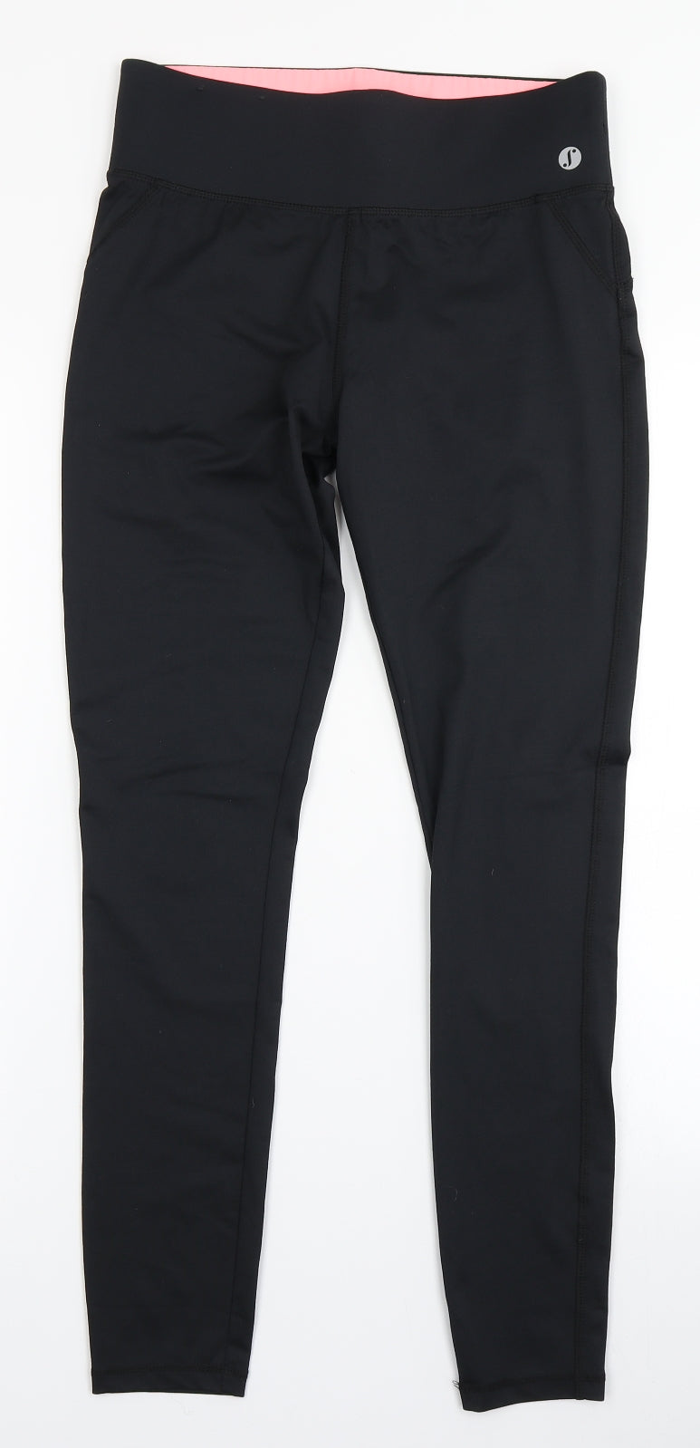 New Look Womens Black   Compression Leggings Size M L28 in