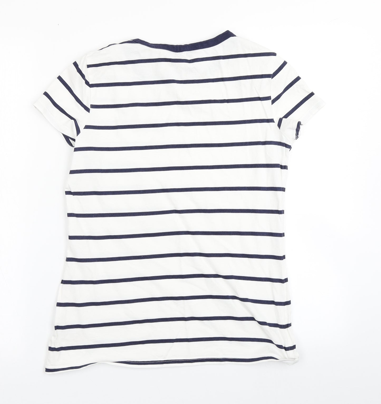 Dorothy Perkins Womens Blue Striped  Basic T-Shirt Size 10