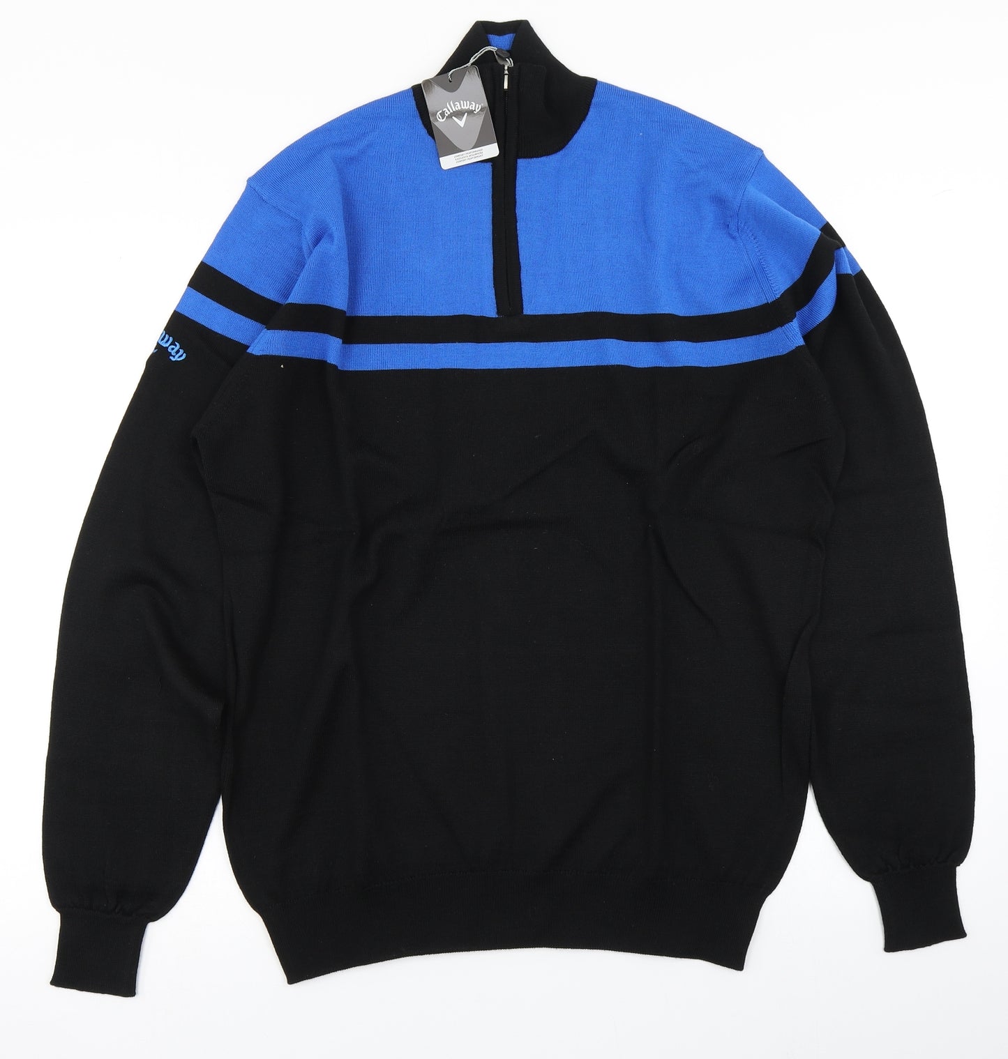 Callaway Mens Black  Knit Pullover Jumper Size L