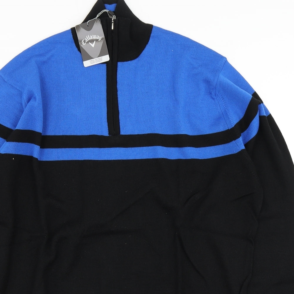 Callaway Mens Black  Knit Pullover Jumper Size L