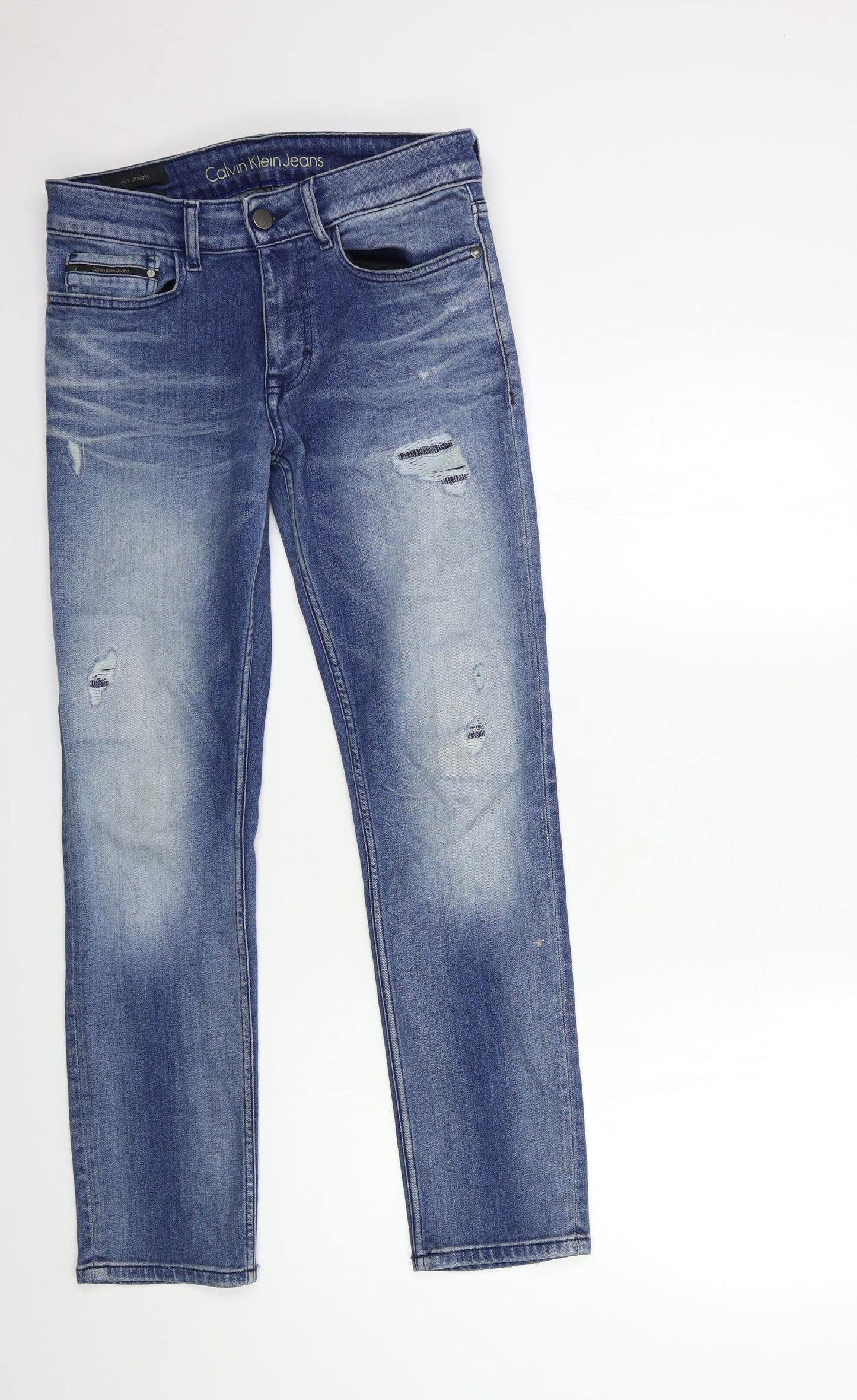 Calvin Klein Womens Blue  Denim Skinny Jeans Size 28 in L30 in