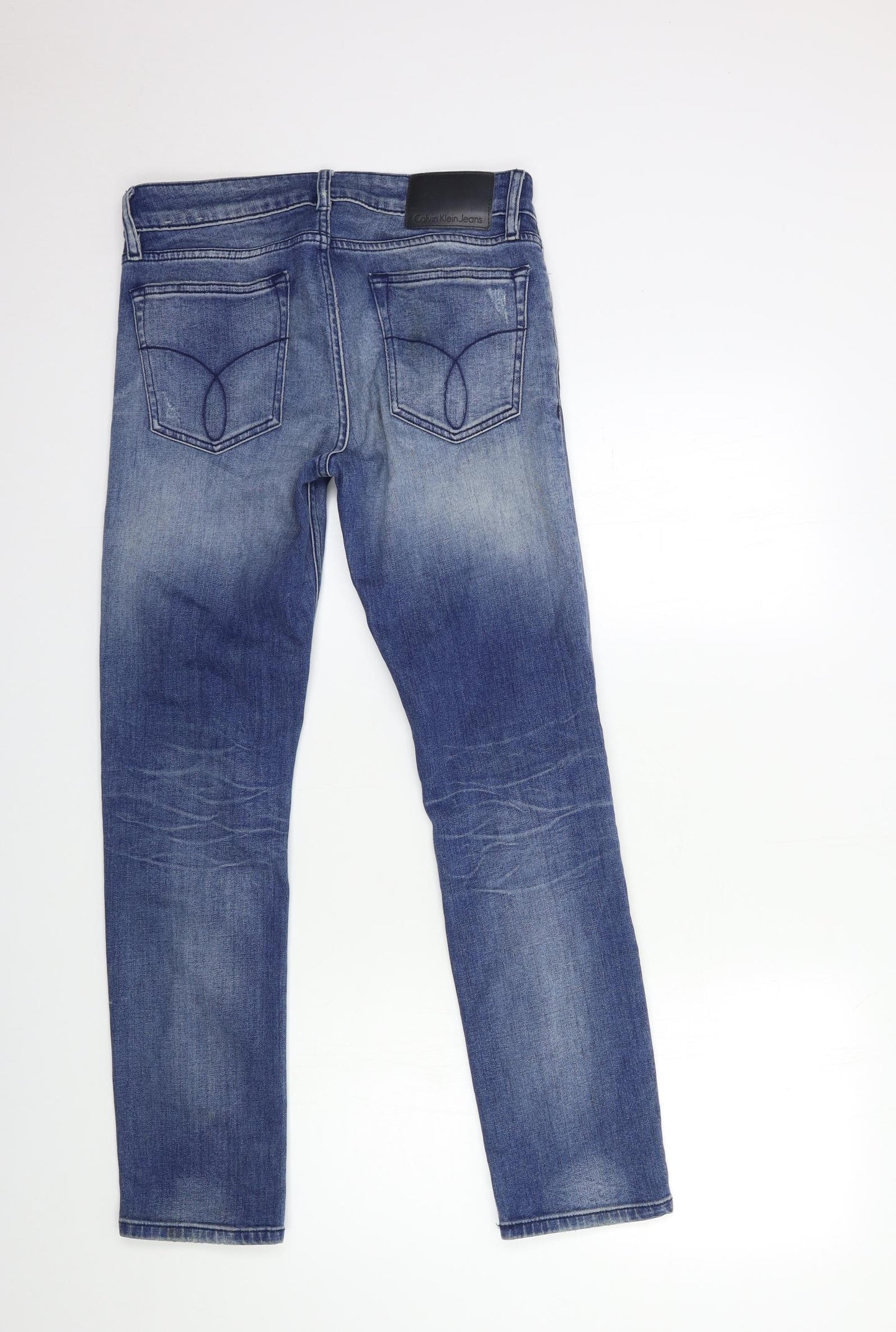 Calvin Klein Womens Blue  Denim Skinny Jeans Size 28 in L30 in