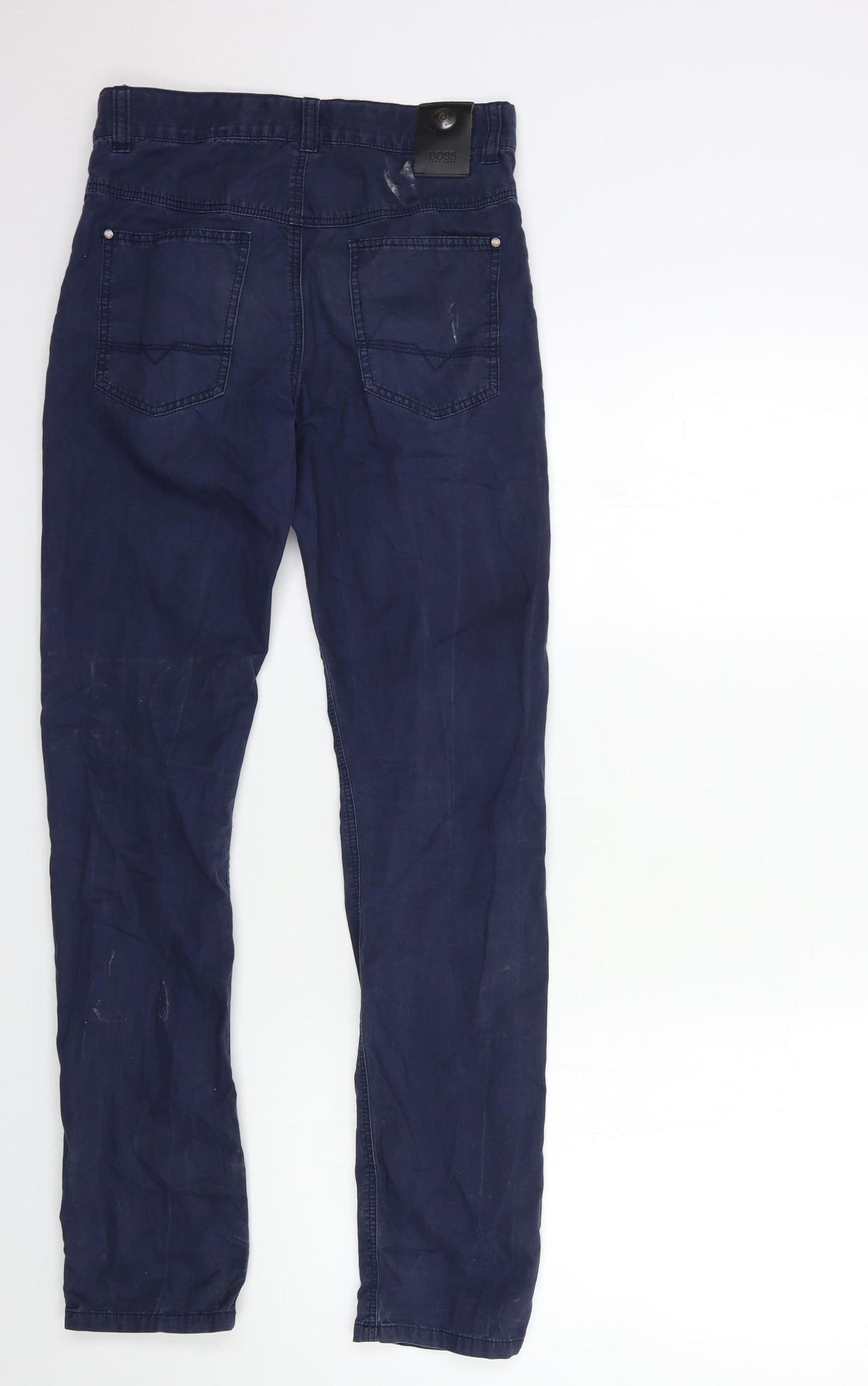 Boss Womens Blue   Chino Trousers Size 14 L30 in