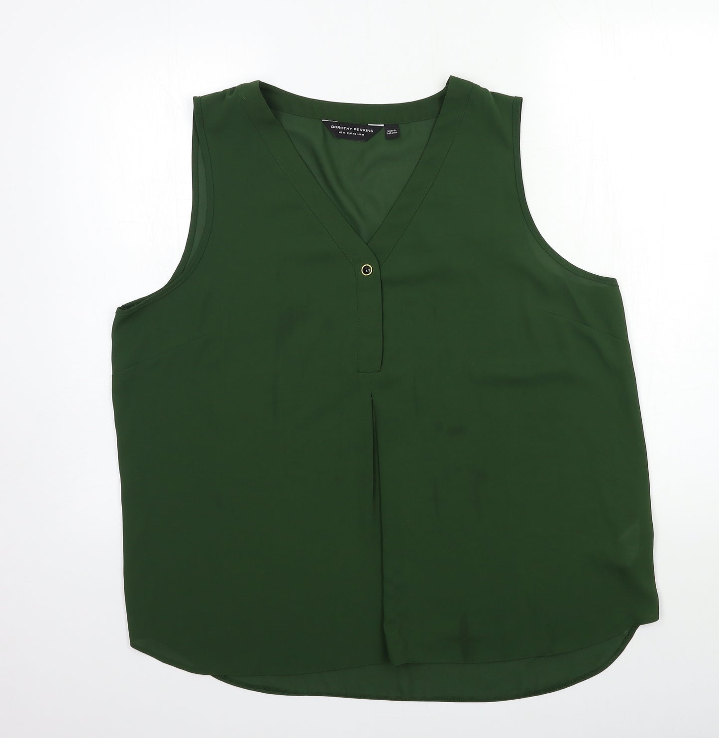 Dorothy Perkins Womens Green   Basic Blouse Size 18