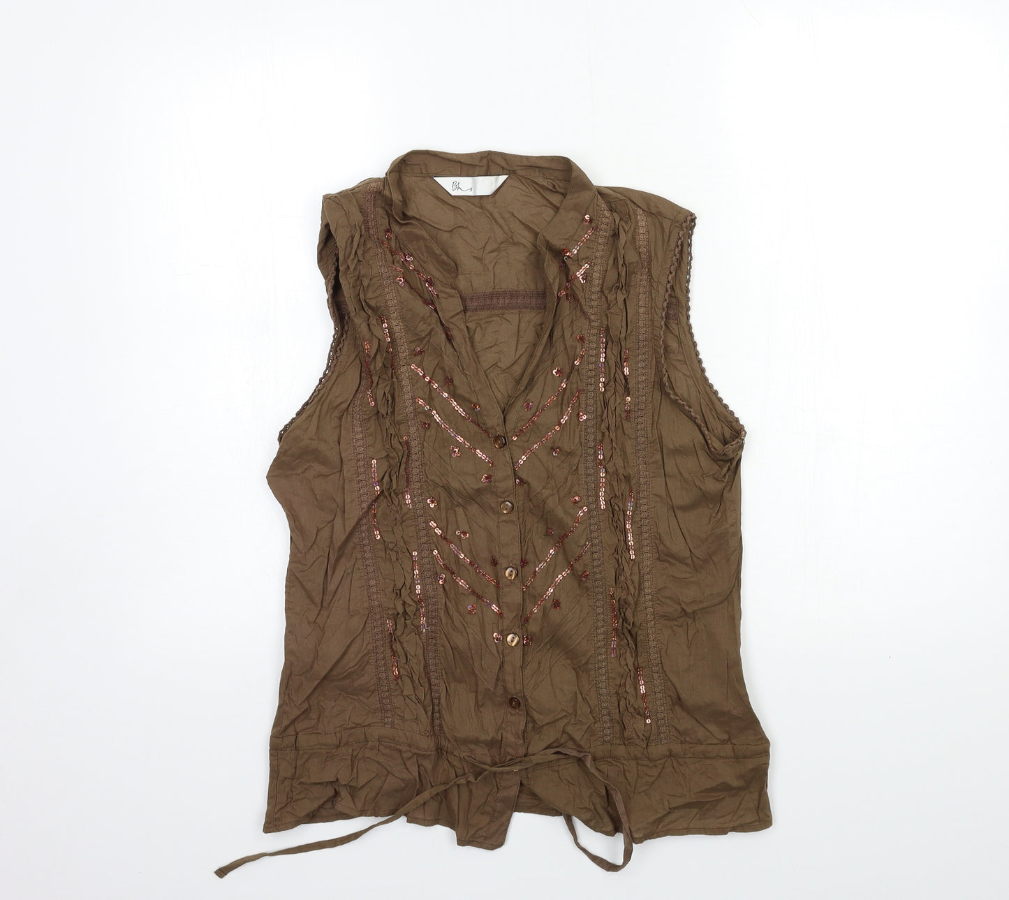 BHS Womens Brown   Basic Blouse Size 16
