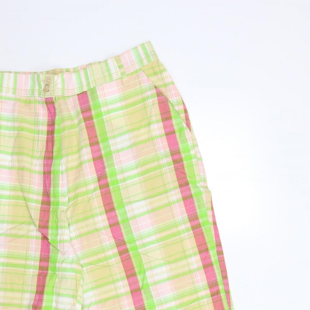 Marks and Spencer Womens Yellow Check  Rain Trousers Trousers Size 16 L30 in