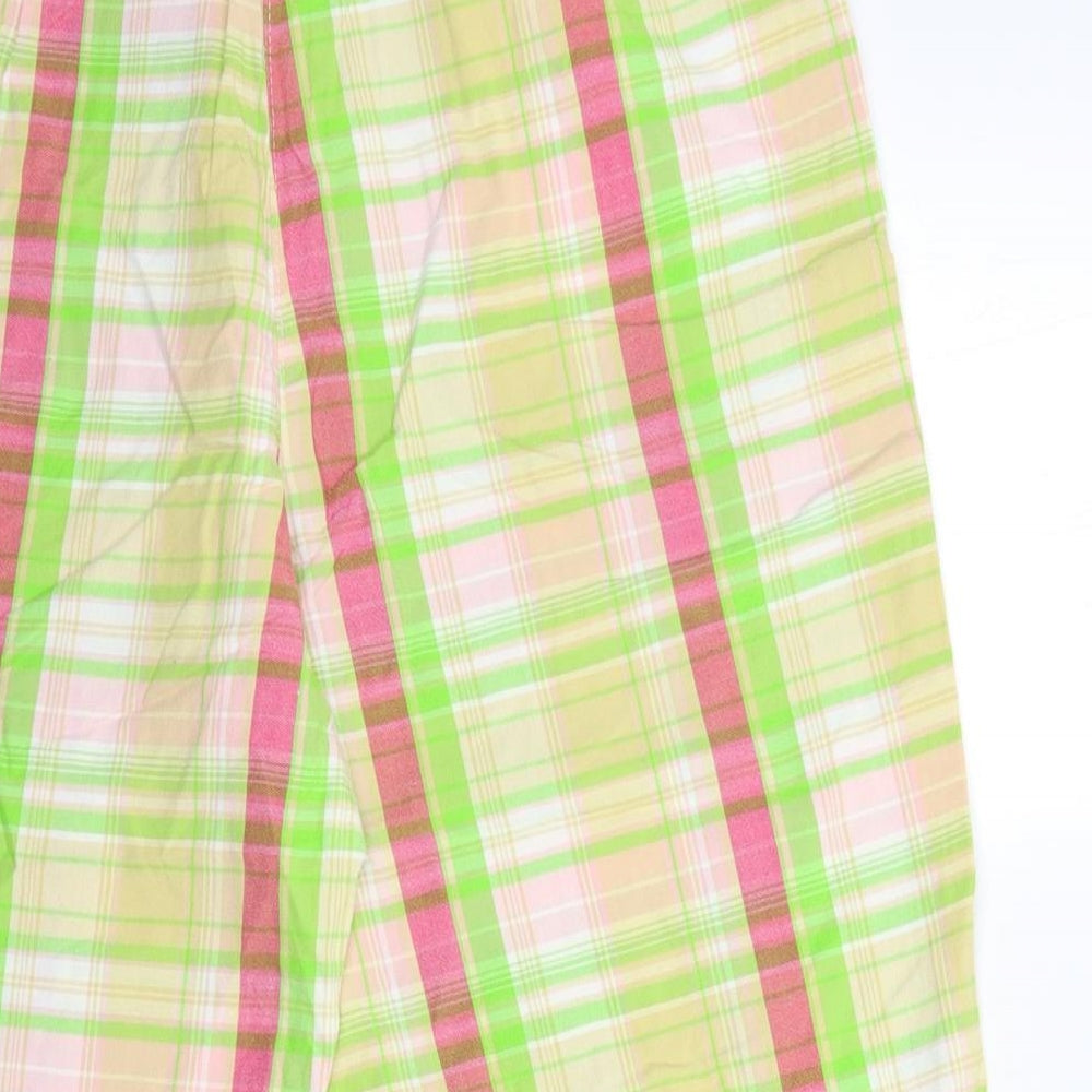 Marks and Spencer Womens Yellow Check  Rain Trousers Trousers Size 16 L30 in