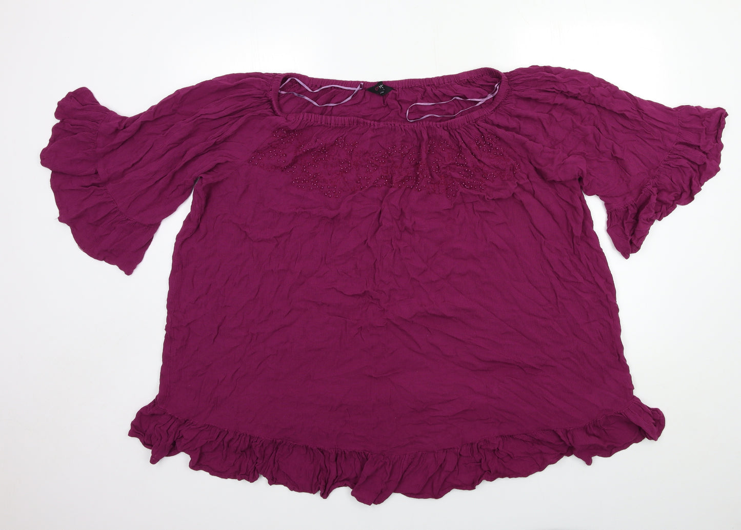 Yours Womens Purple   Basic Blouse Size 26