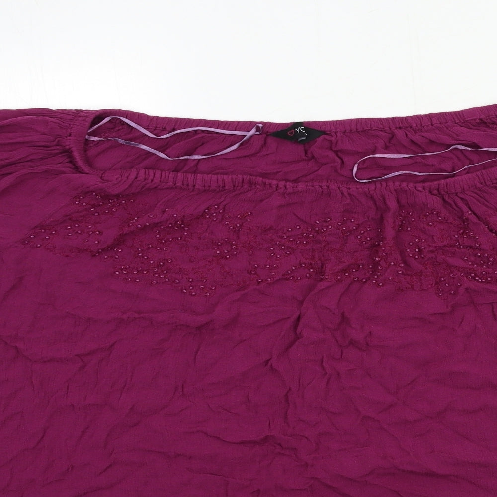 Yours Womens Purple   Basic Blouse Size 26