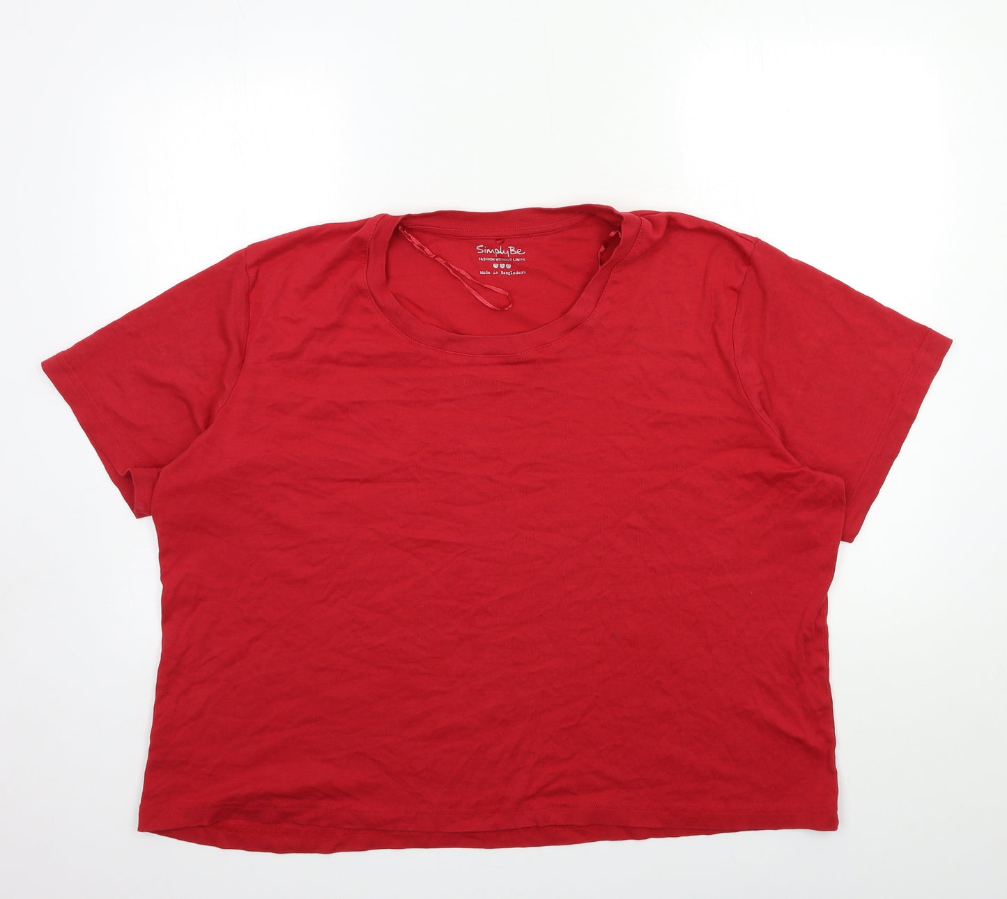 Simply Be Womens Red   Basic T-Shirt Size 28