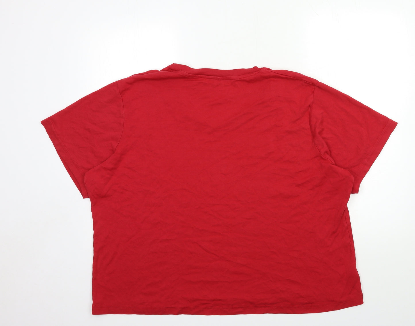 Simply Be Womens Red   Basic T-Shirt Size 28