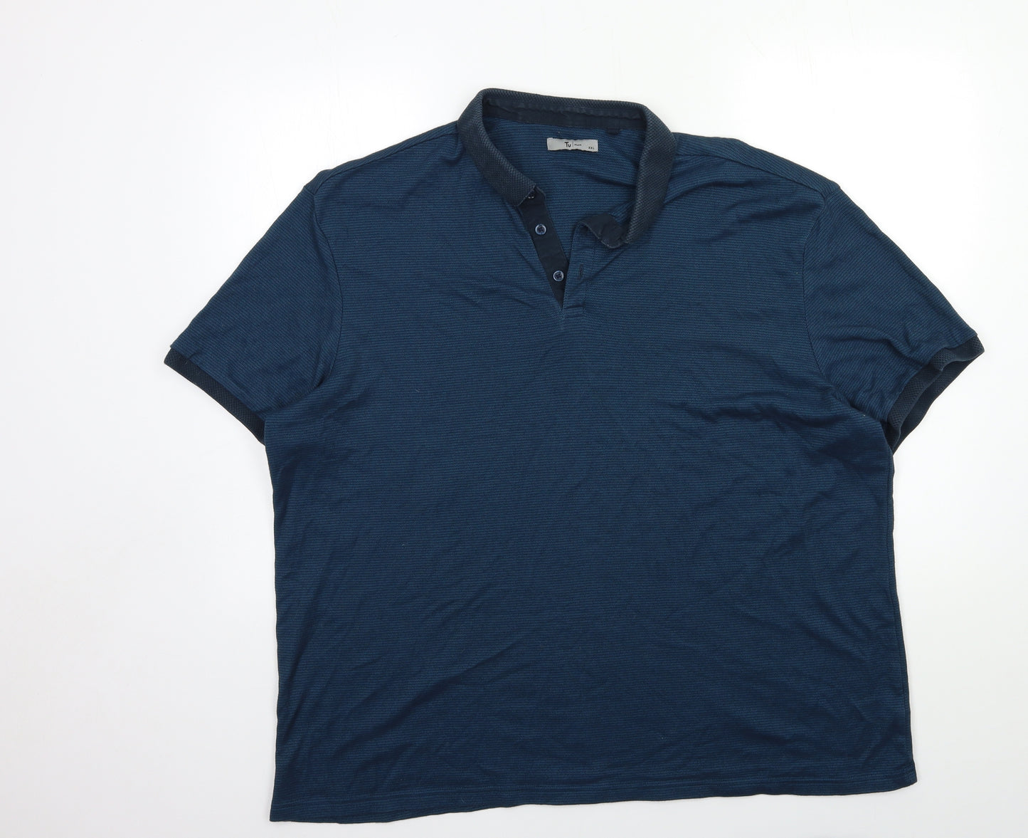TU Mens Blue    Polo Size 2XL