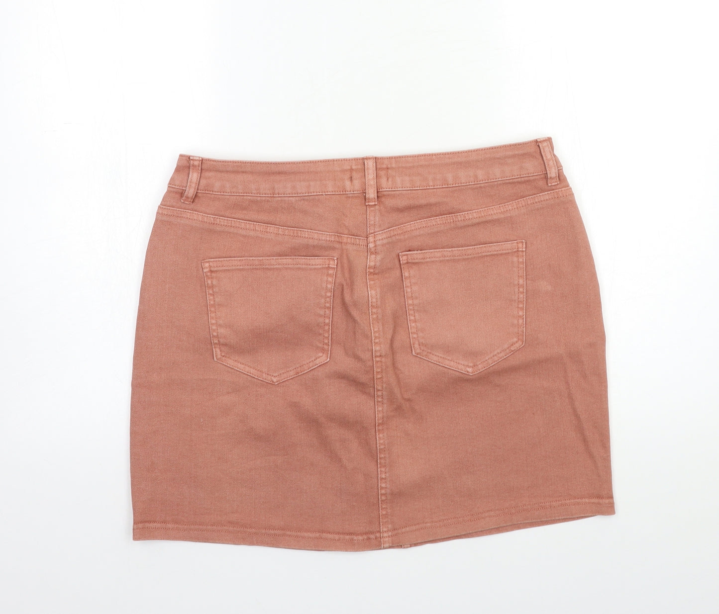 Papaya Womens Pink  Denim Mini Skirt Size 14
