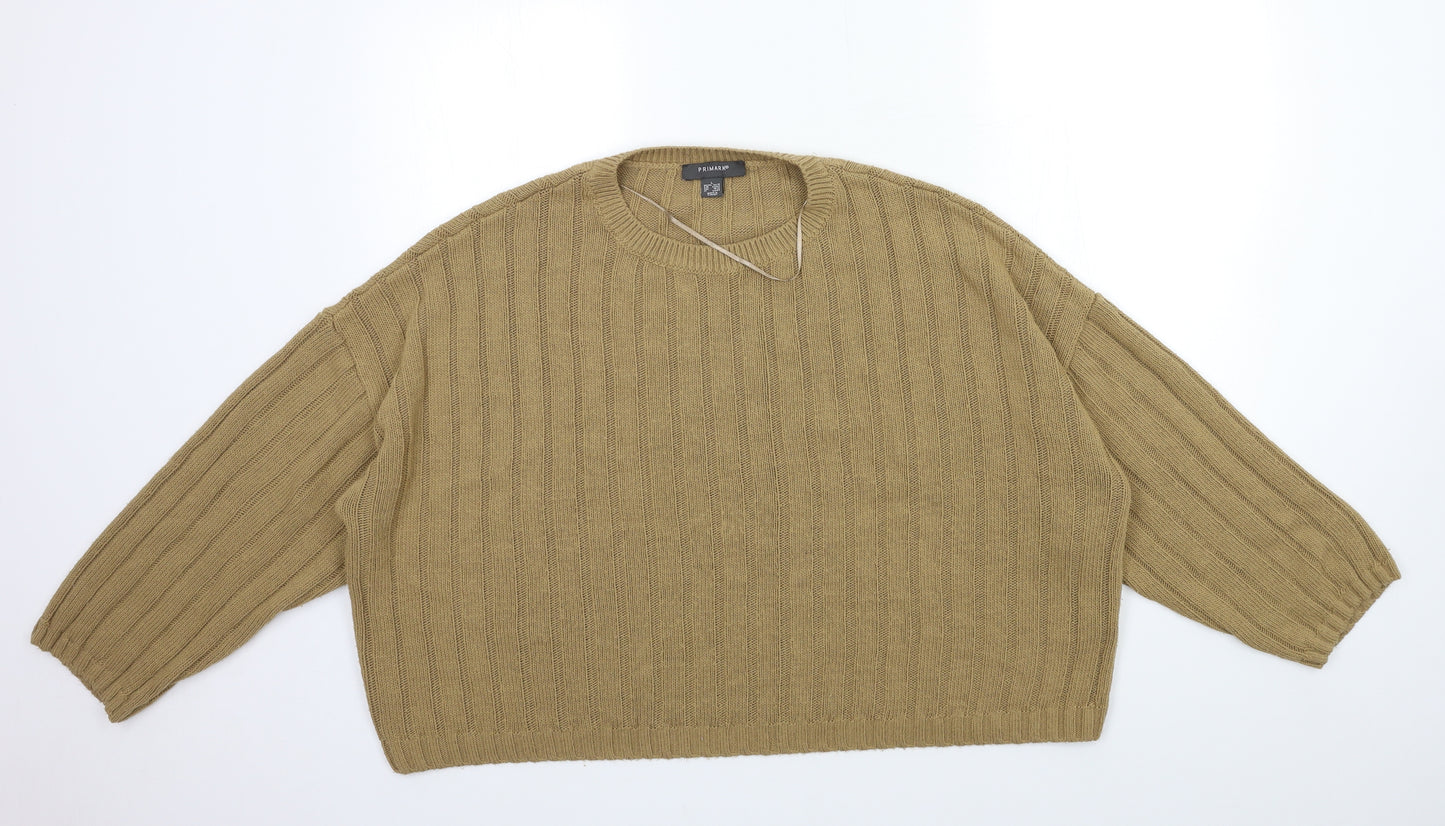 Papaya Womens Brown  Knit Pullover Jumper Size 14