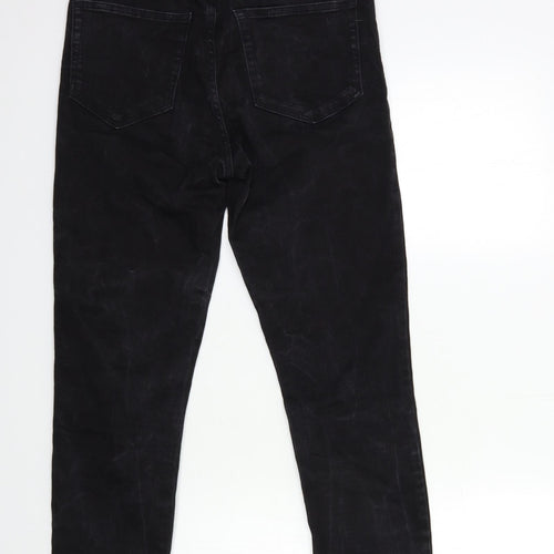 Mango Womens Black  Denim Skinny Jeans Size 10 L28 in