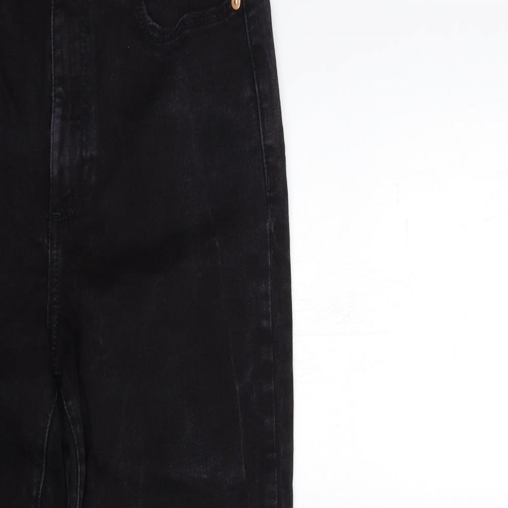 Mango Womens Black  Denim Skinny Jeans Size 10 L28 in