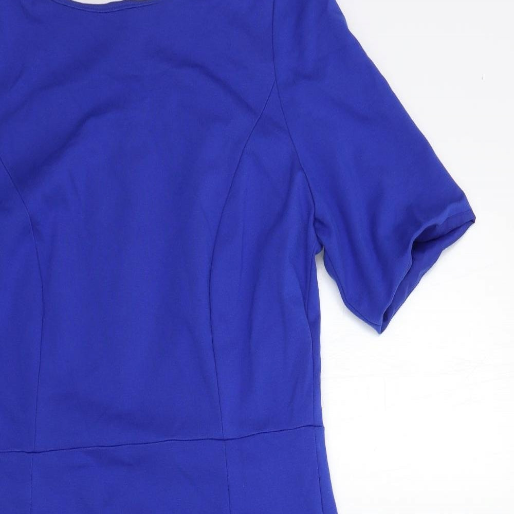 John Lewis Womens Blue   Bodycon  Size 14