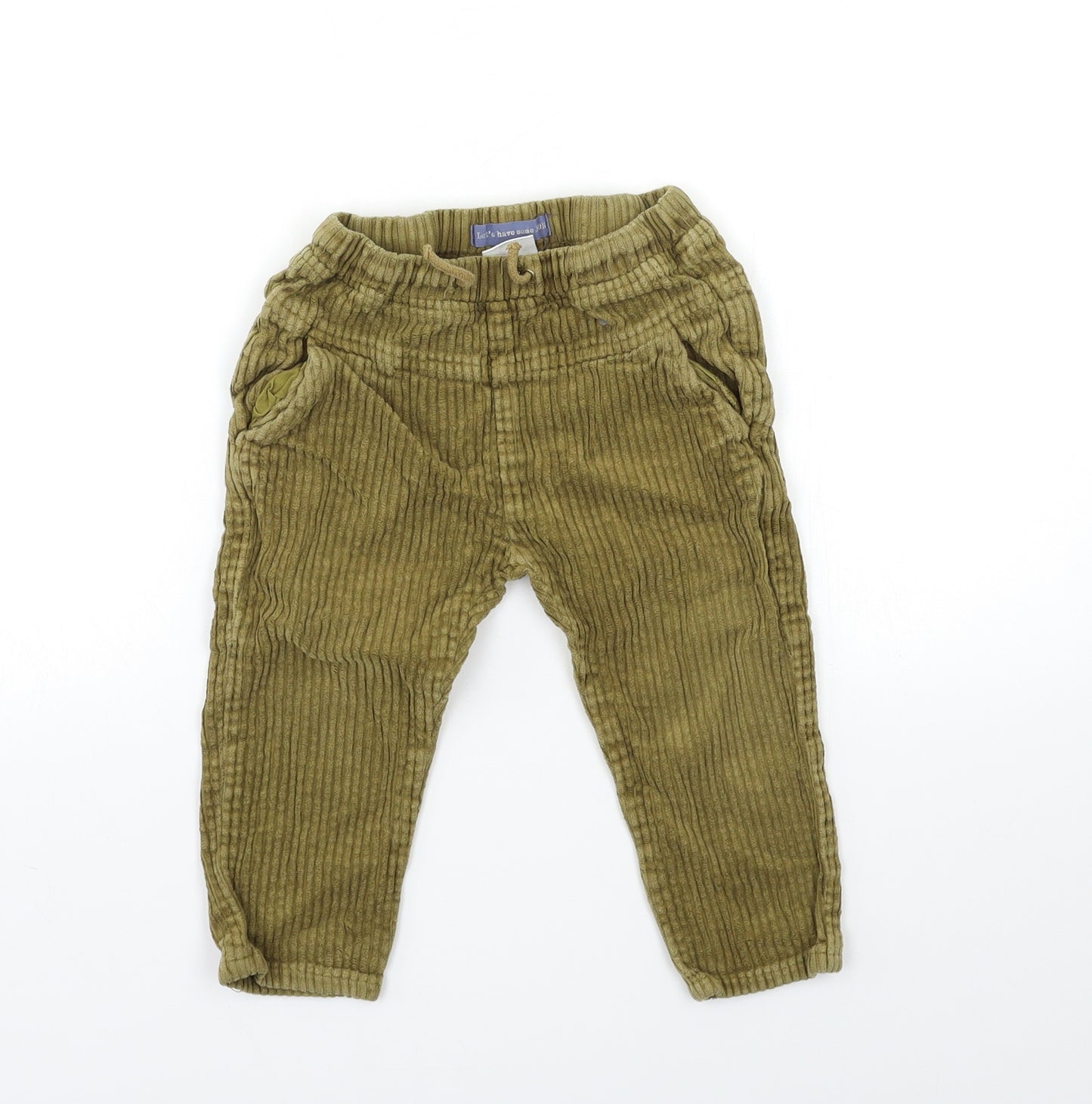 Zara Boys Brown  Corduroy Cargo Trousers Size 2-3 Years