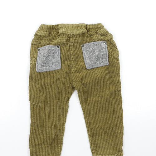 Zara Boys Brown  Corduroy Cargo Trousers Size 2-3 Years
