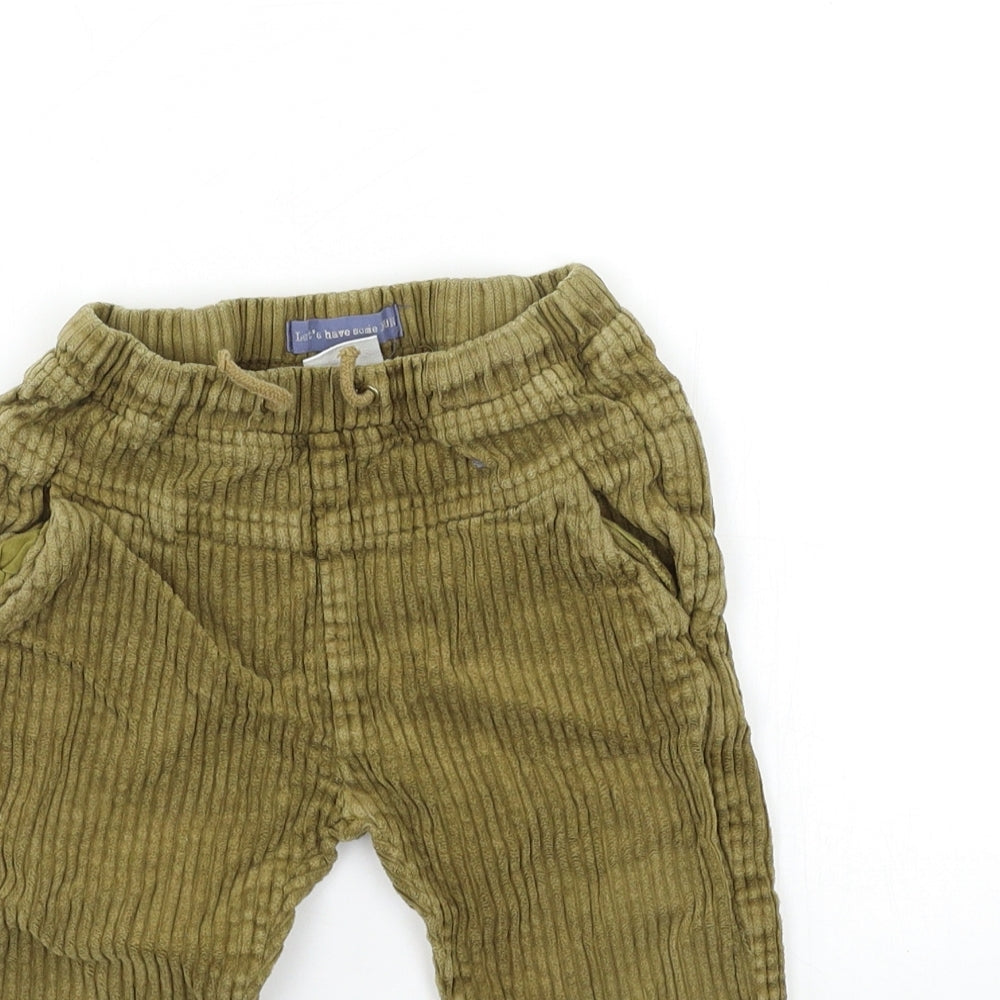 Zara Boys Brown  Corduroy Cargo Trousers Size 2-3 Years