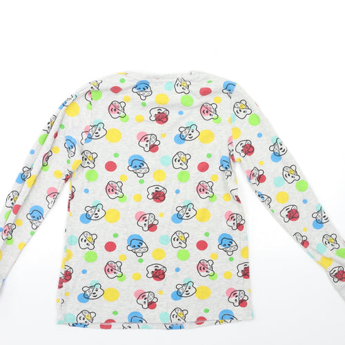 George Girls Grey Polka Dot  Basic T-Shirt Size 13-14 Years  - pudsey