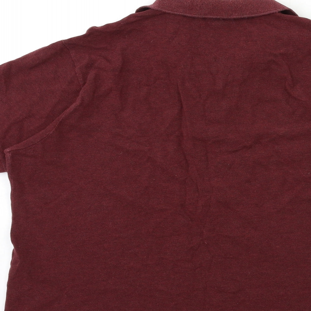 Lacoste Mens Red    Button-Up Size L