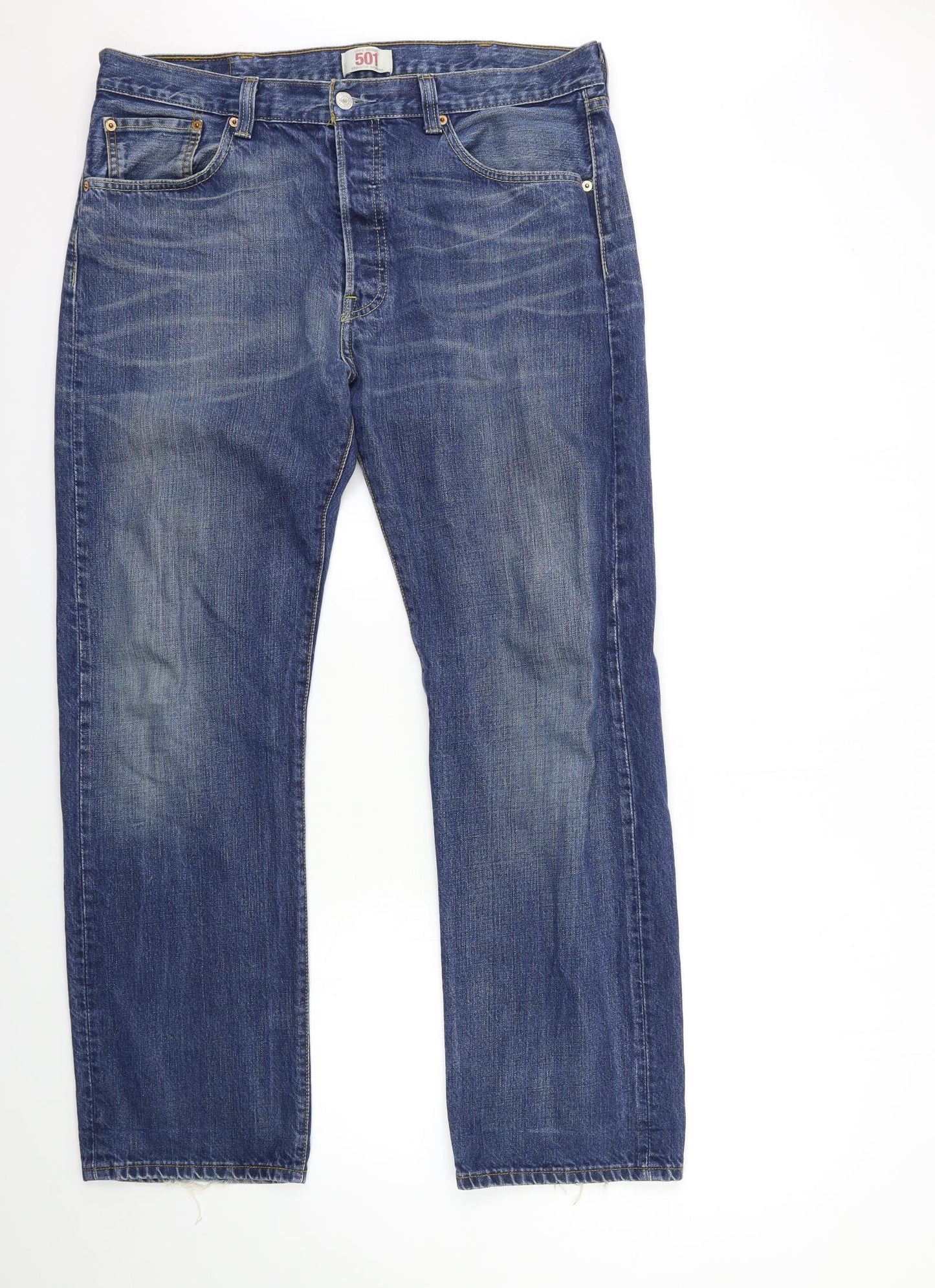 Levi's Mens Blue  Denim Straight Jeans Size 38 in L32 in