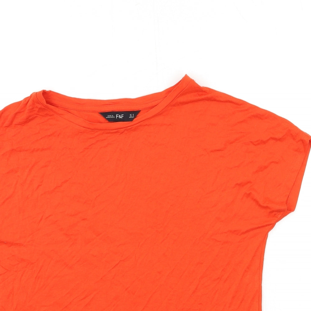 F&F Womens Orange   Basic T-Shirt Size 6
