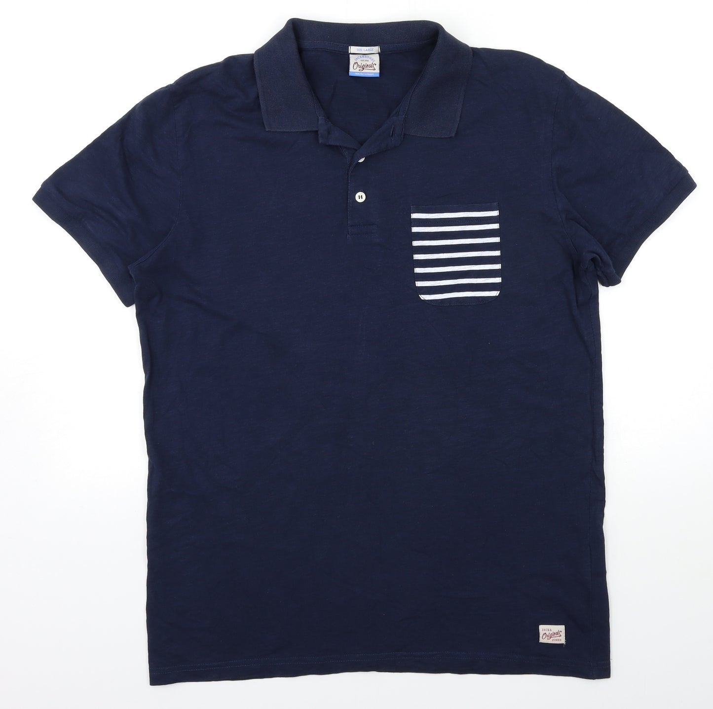 JACK & JONES Mens Blue    Polo Size L