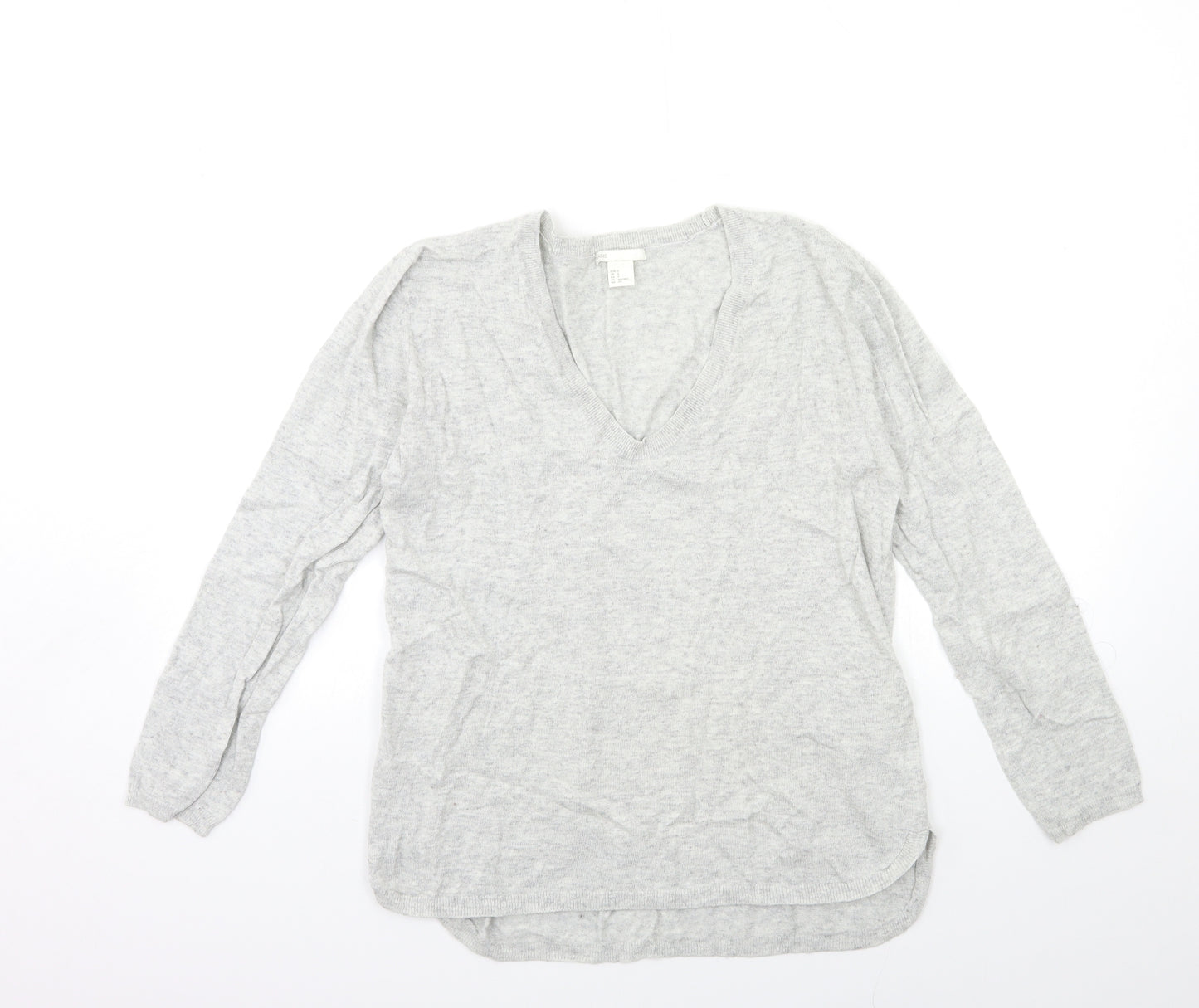 H&M Womens Grey  Knit Pullover Jumper Size S