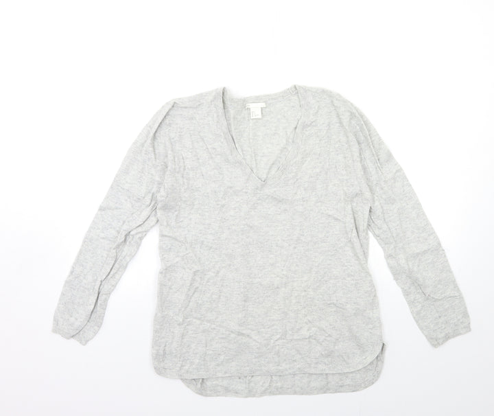 H&M Womens Grey  Knit Pullover Jumper Size S