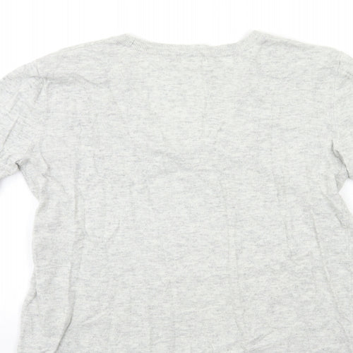 H&M Womens Grey  Knit Pullover Jumper Size S