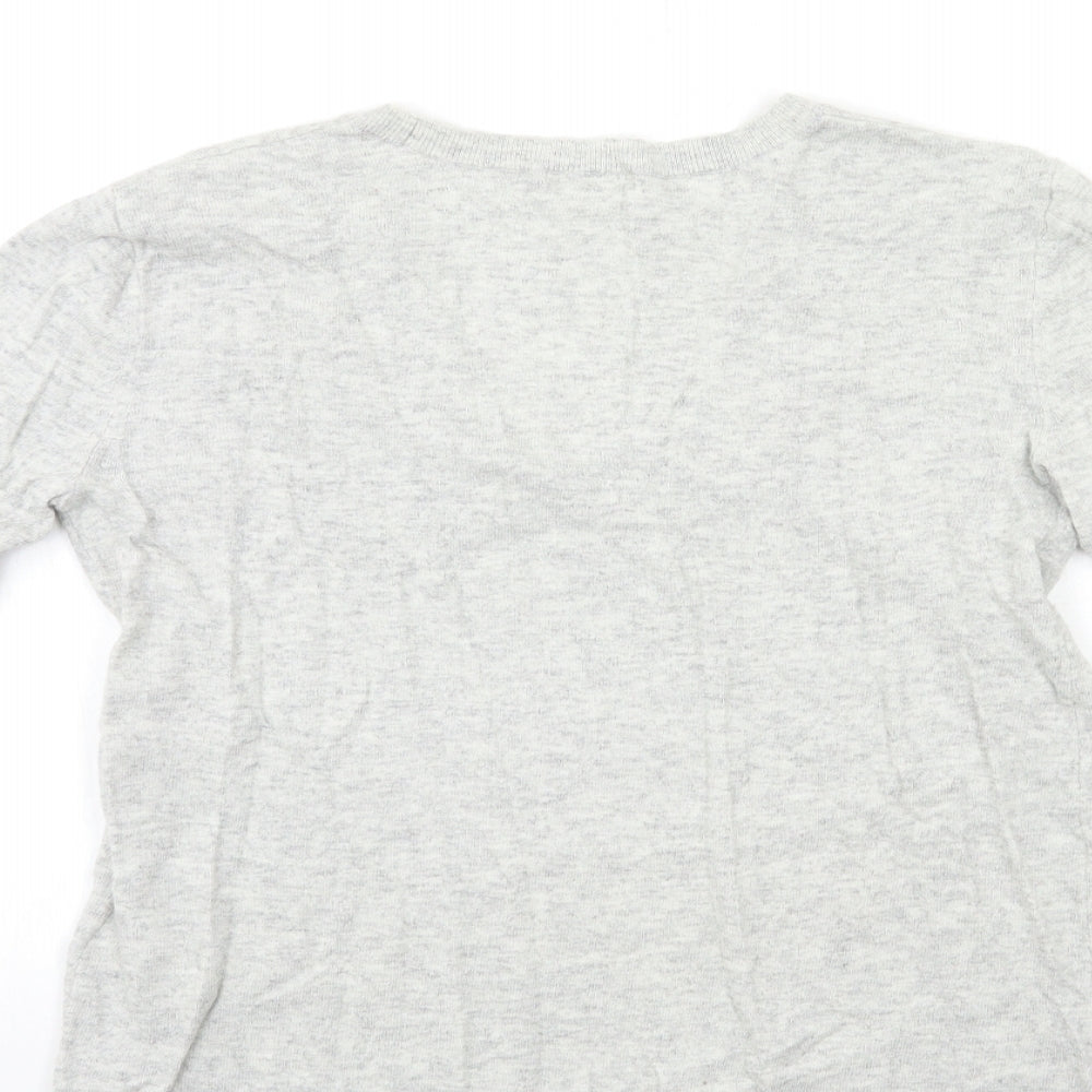 H&M Womens Grey  Knit Pullover Jumper Size S