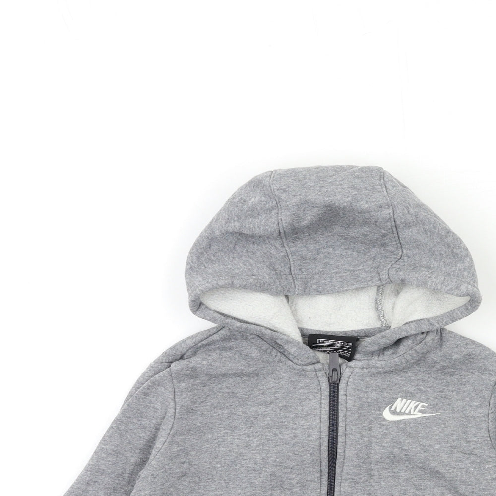 Nike Boys Grey   Full Zip Hoodie Size 8-9 Years