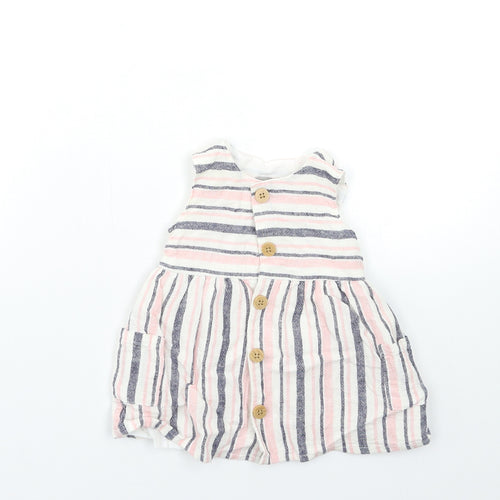 Primark Baby Pink Striped  Fit & Flare  Size 3-6 Months