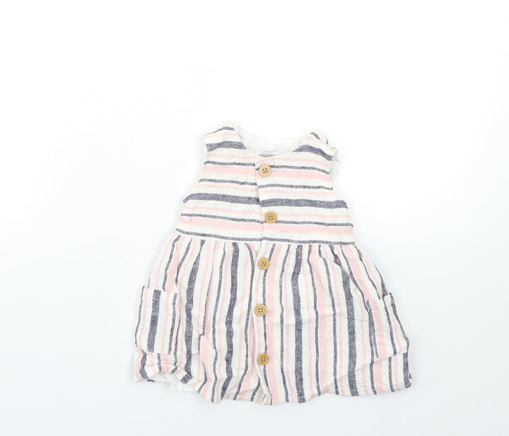 Primark Baby Pink Striped Fit & Flare Size 3-6 Months